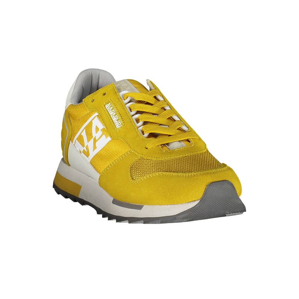 Napapijri Yellow Leather Men Sneaker | Regal Royce