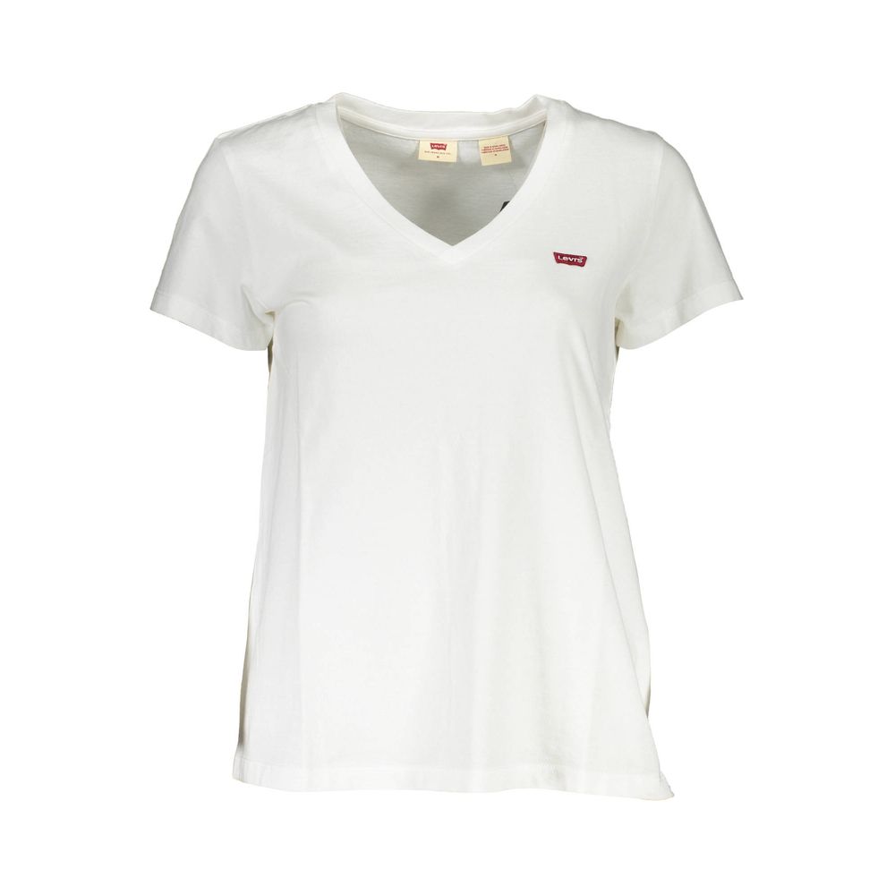 Levi's White Cotton Women T-Shirt | Regal Royce
