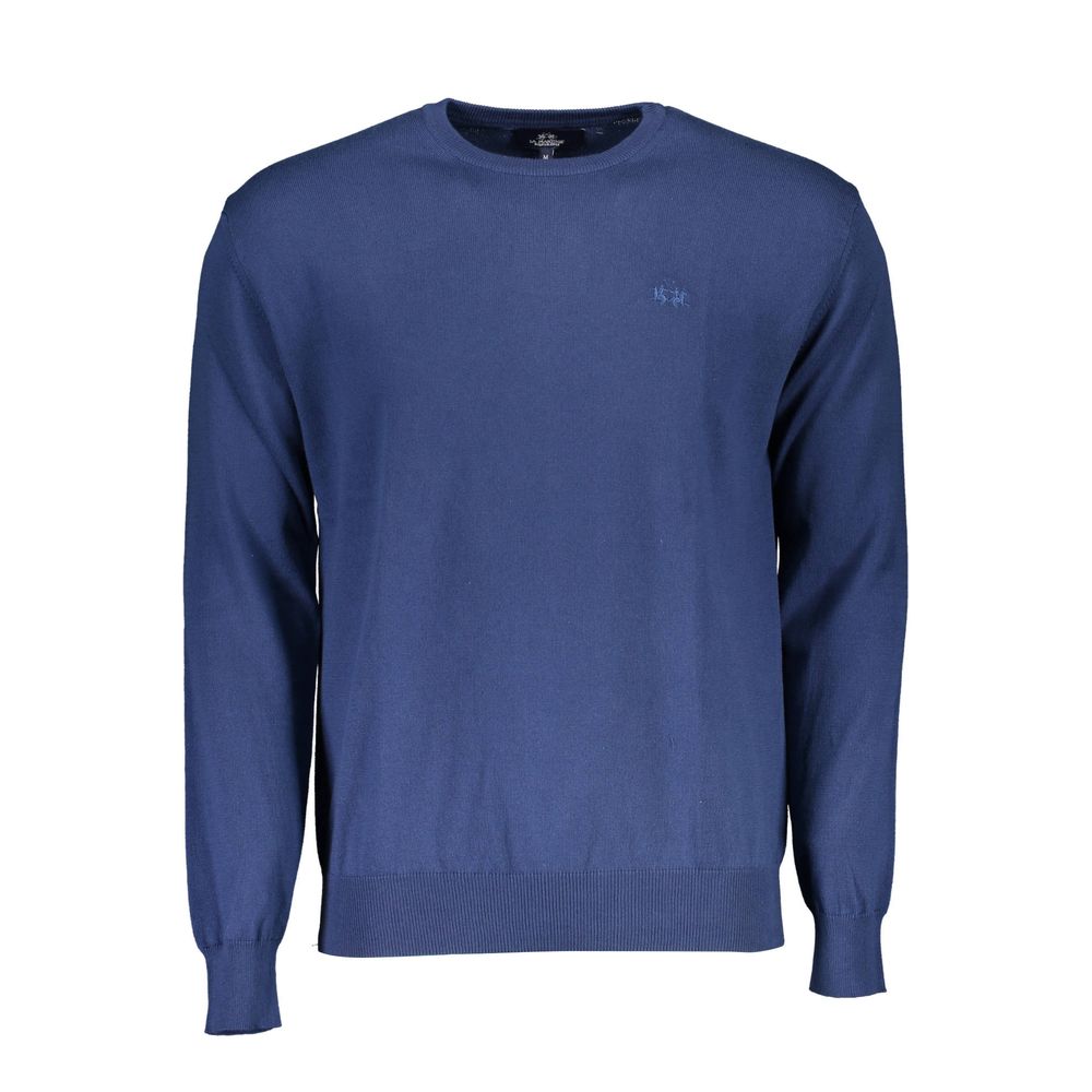 La Martina Blue Cotton Men's Sweater | Regal Royce
