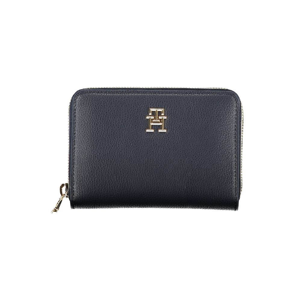 Tommy Hilfiger Blue Polyurethane Women Wallet | Regal Royce