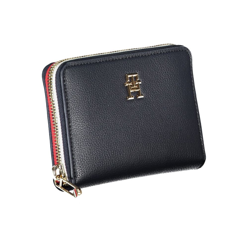 Tommy Hilfiger Blue Polyurethane Women Wallet | Regal Royce