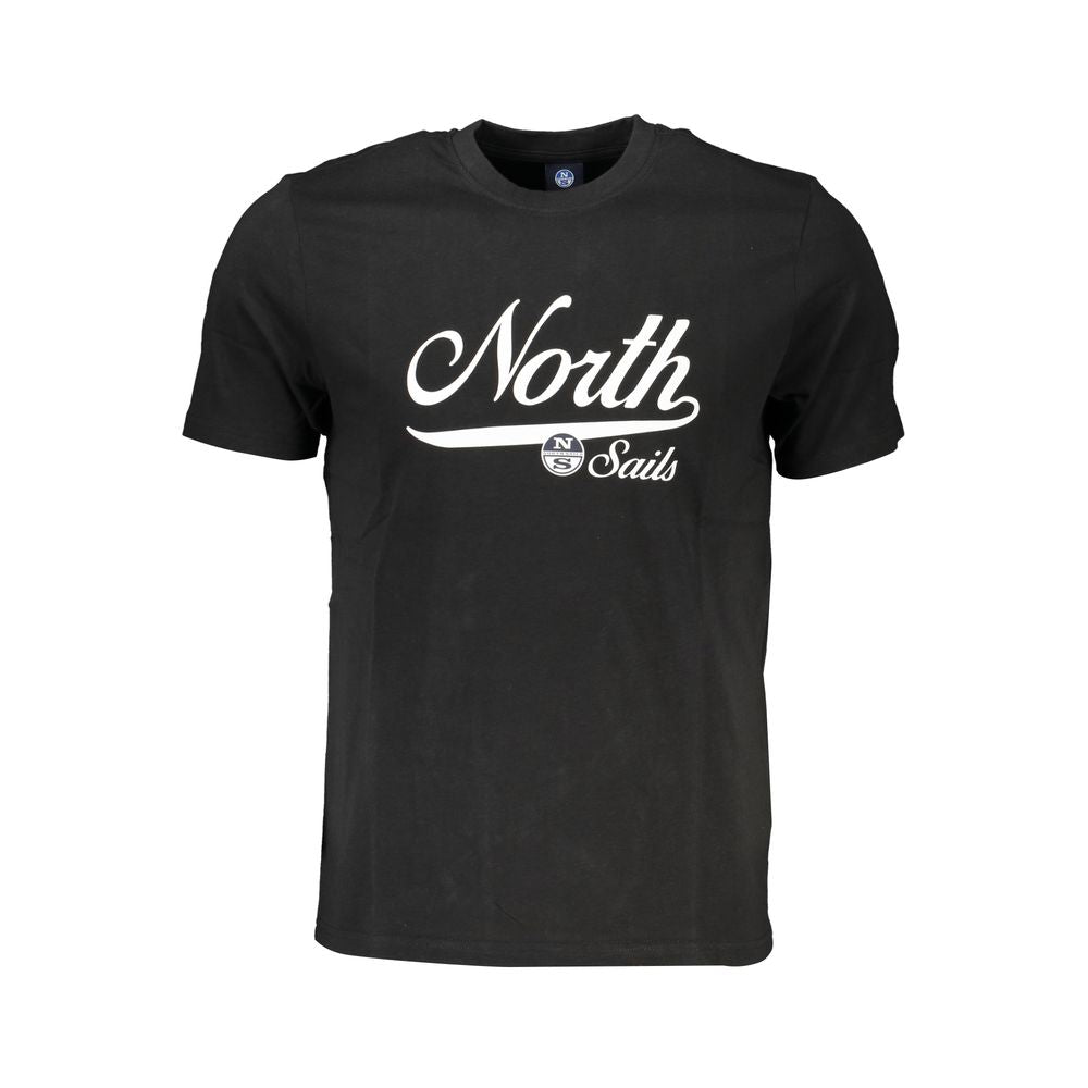 North Sails Black Cotton Men T-Shirt | Regal Royce
