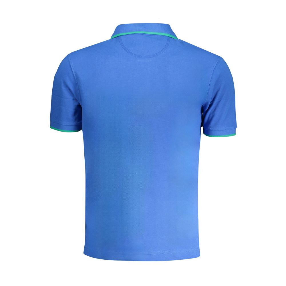 La Martina Blu Cotton Mens Polo Shirt | Regal Royce