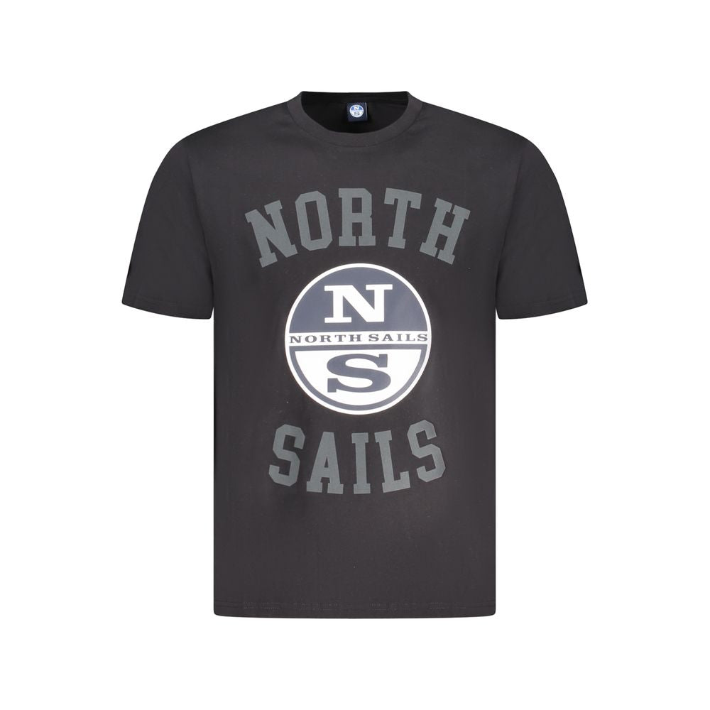 North Sails Black Cotton Men T-Shirt | Regal Royce