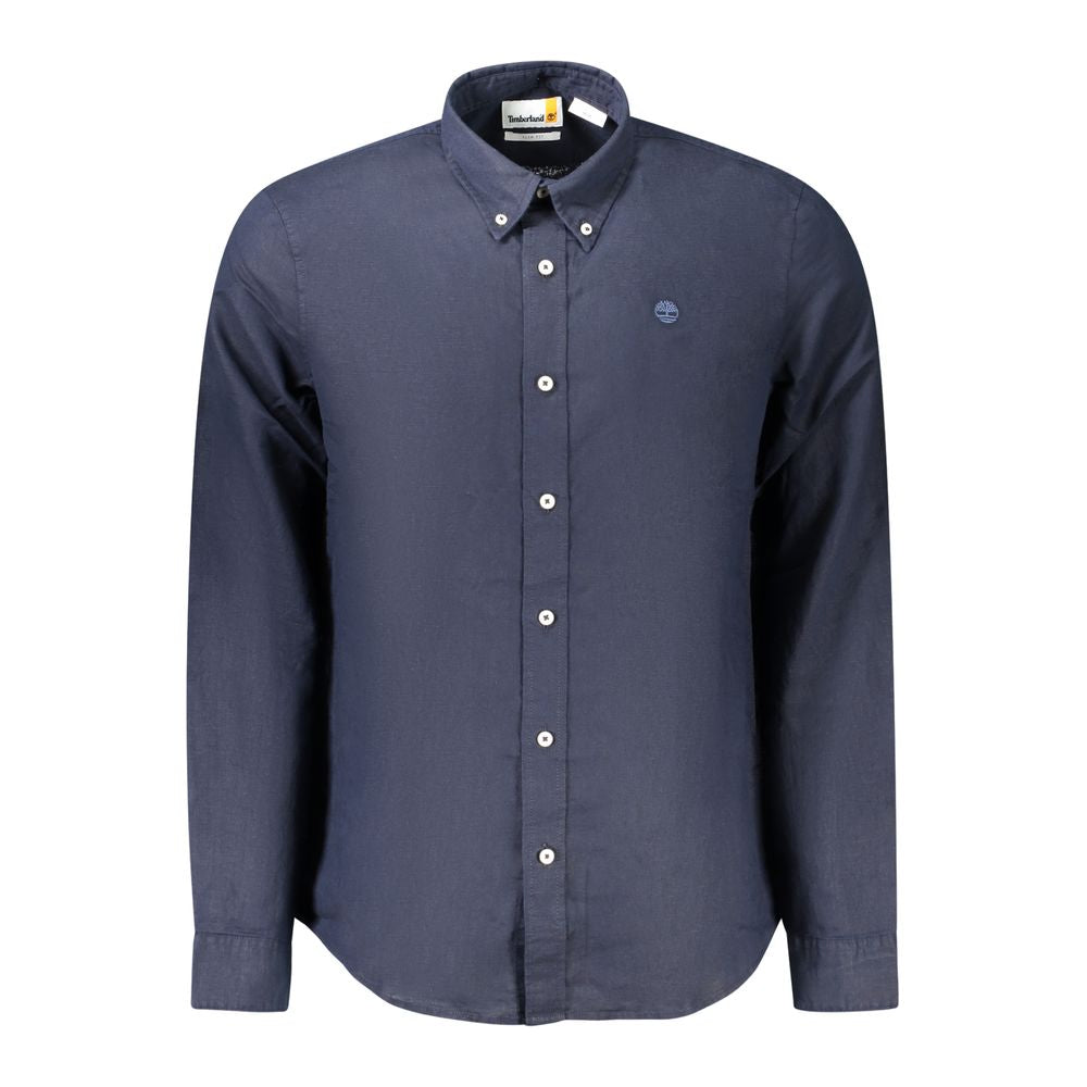 Timberland Blue Linen Men Shirt | Regal Royce