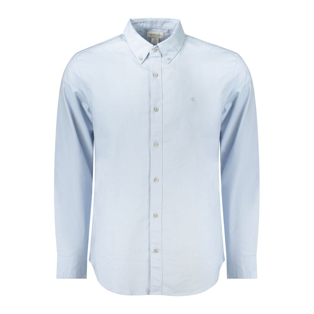 Calvin Klein Light Blue Cotton Men Shirt | Regal Royce