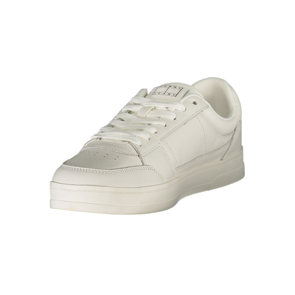 Tommy Hilfiger White Leather Men Sneaker | Regal Royce