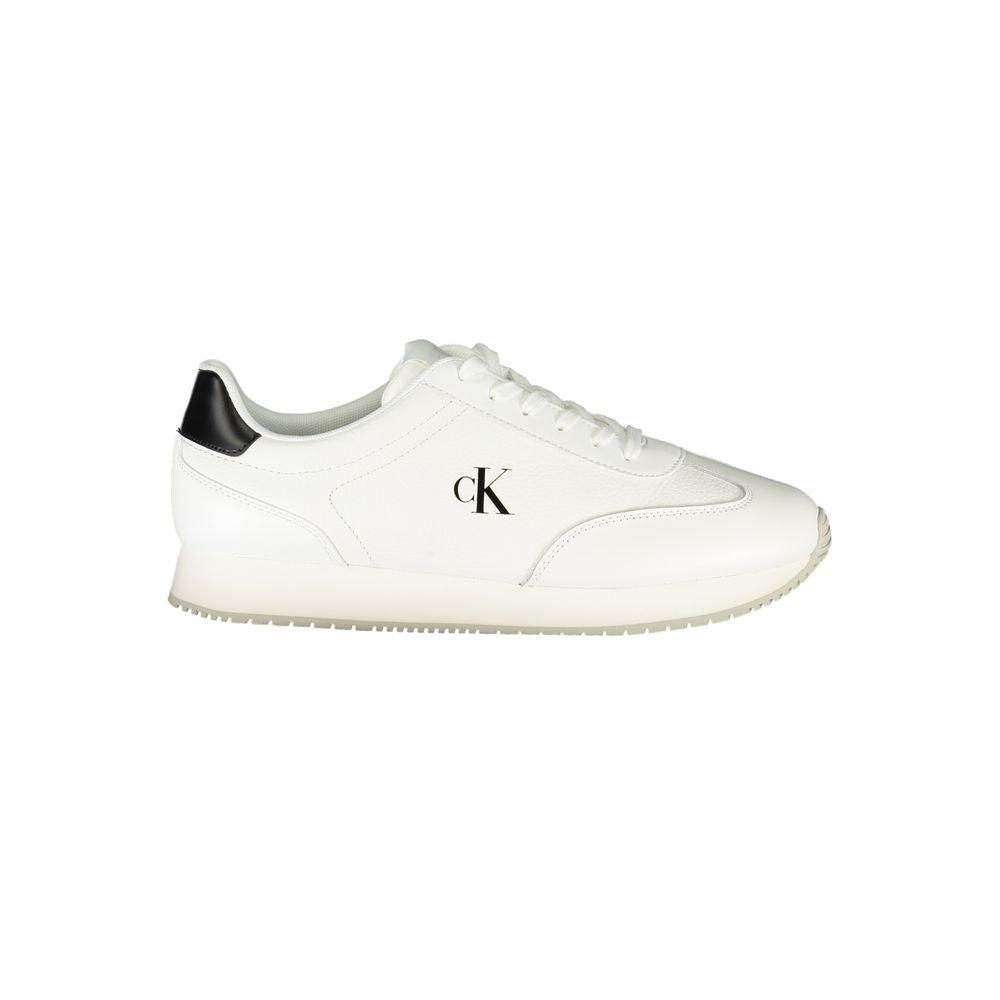 Calvin Klein Bianco Polyurethane Men Sneaker | Regal Royce
