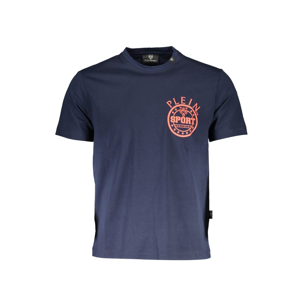 Plein Sport Blue Cotton Men T-Shirt | Regal Royce