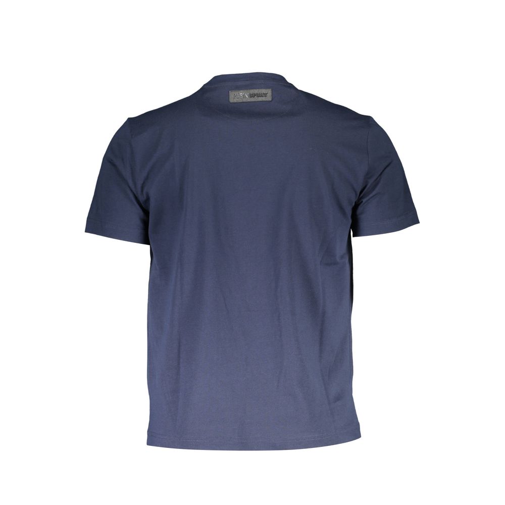 Plein Sport Blue Cotton Men T-Shirt | Regal Royce
