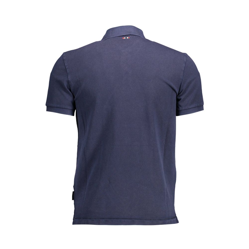 Napapijri Blue Cotton Men Polo Shirt | Regal Royce