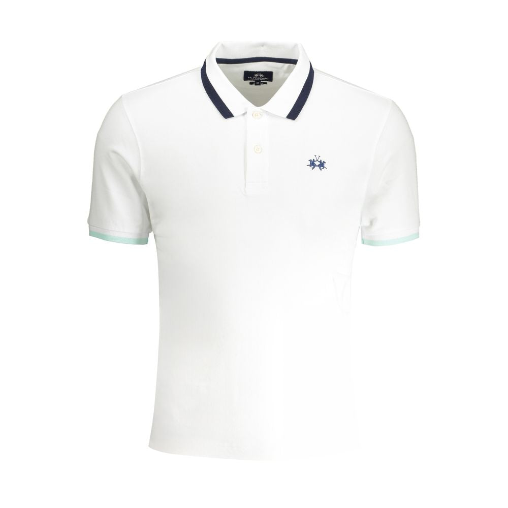 La Martina White Cotton Men's Polo Shirt | Regal Royce