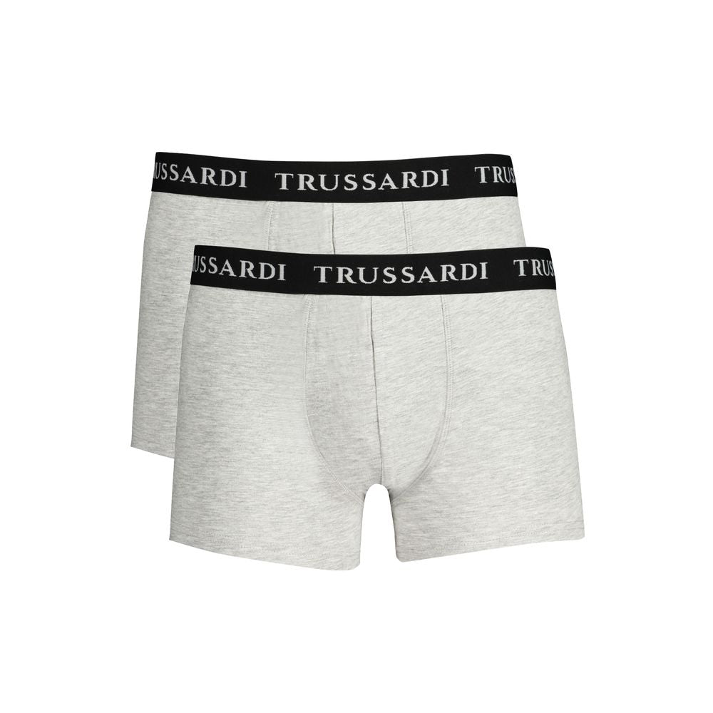Trussardi Grigio Cotton Men's Boxer Underwear | Regal Royce