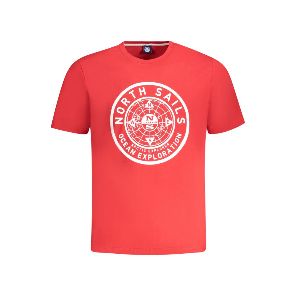 North Sails Red Cotton Men T-Shirt | Regal Royce