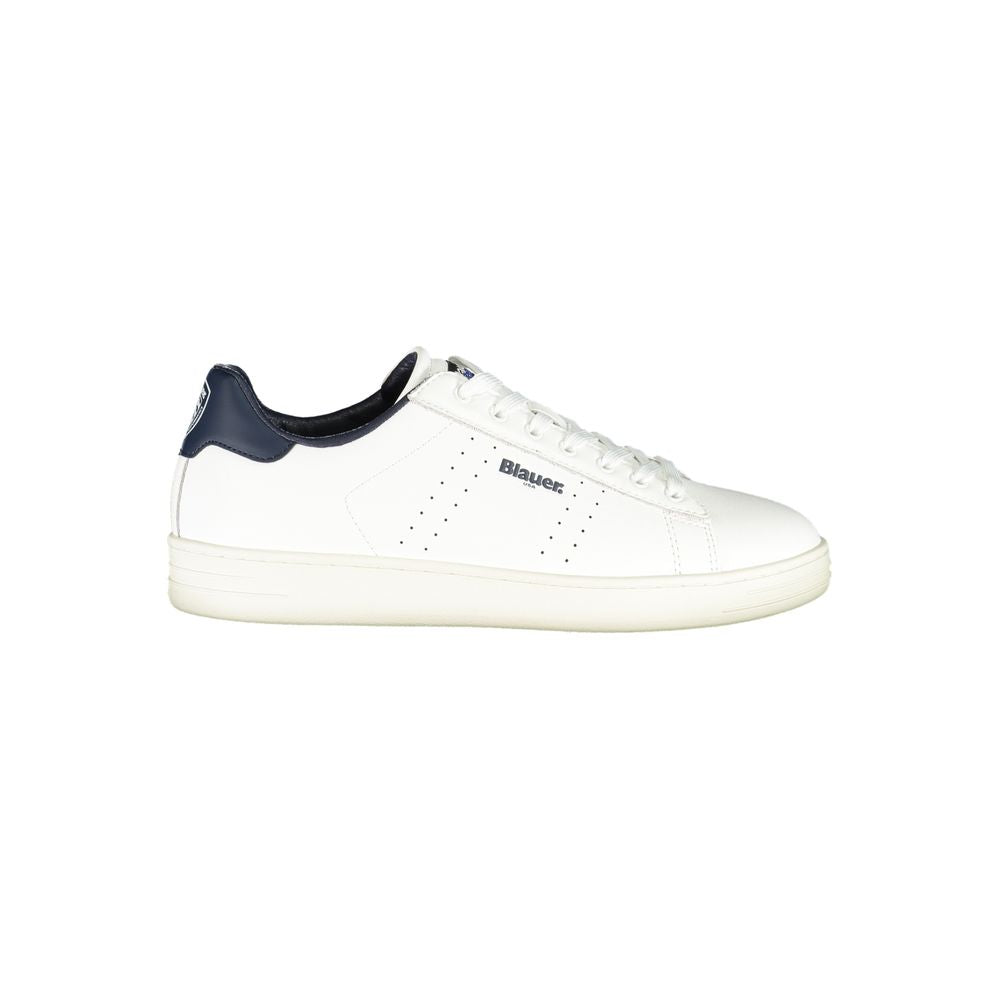 Blauer Bianco Polyurethane Men Sneaker | Regal Royce