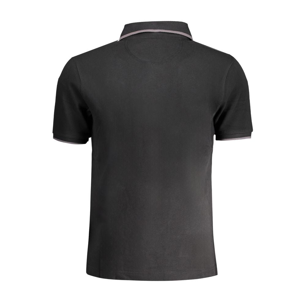 La Martina Black Cotton Men's Polo Shirt | Regal Royce