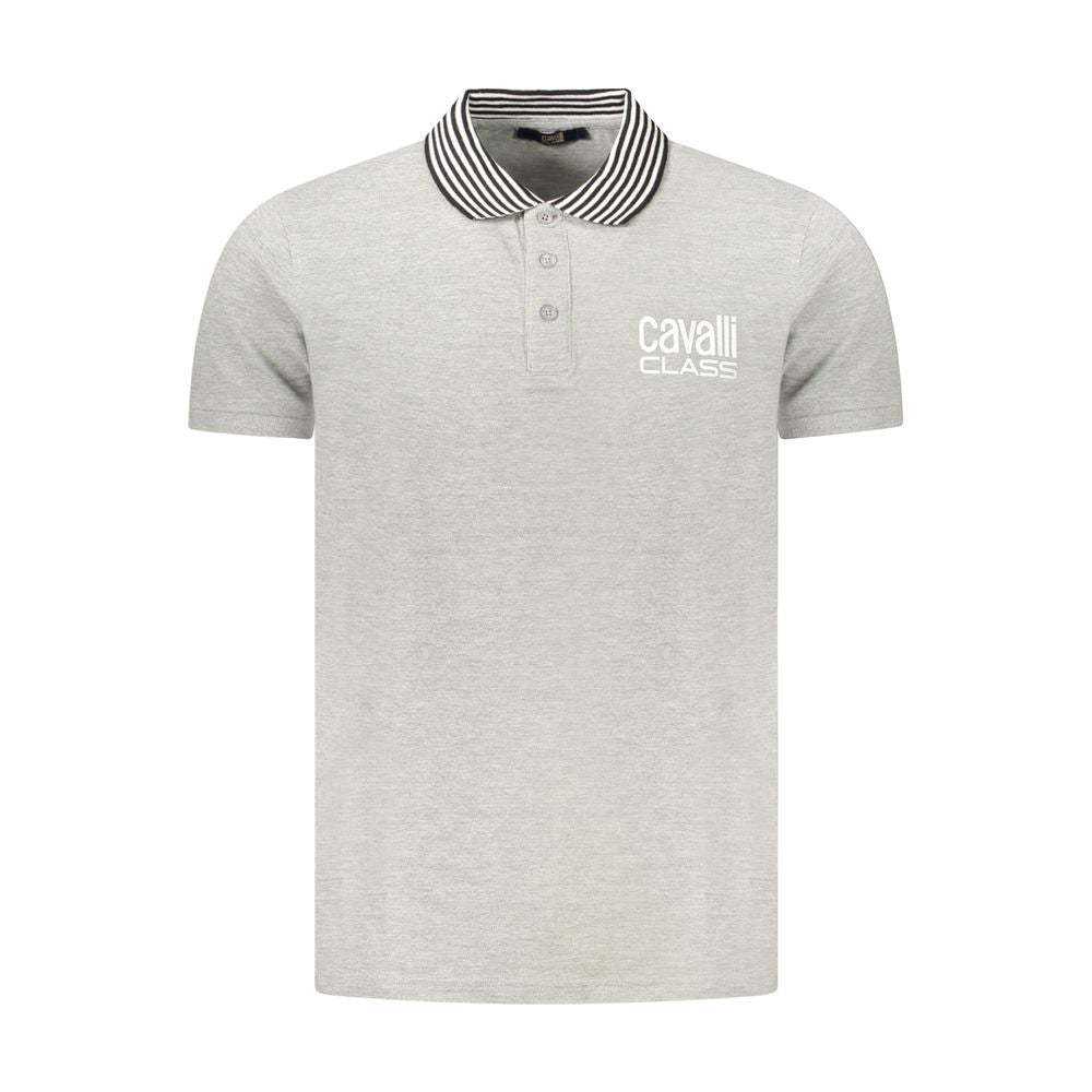 Cavalli Class Grigio Cotton Men Polo | Regal Royce