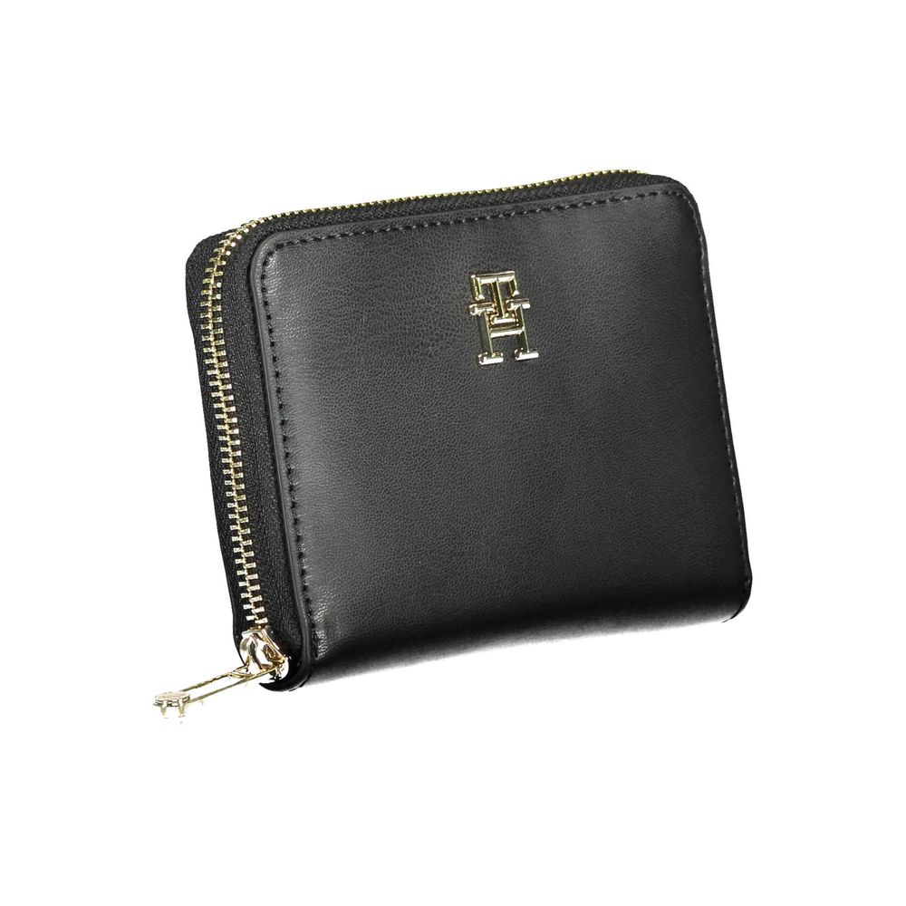 Tommy Hilfiger Black Polyurethane Women Wallet | Regal Royce