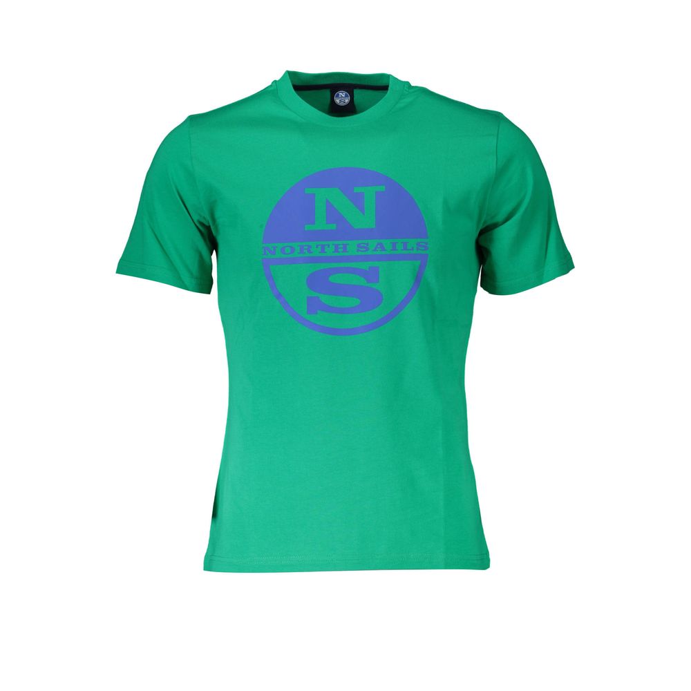 North Sails Green Cotton Men T-Shirt | Regal Royce