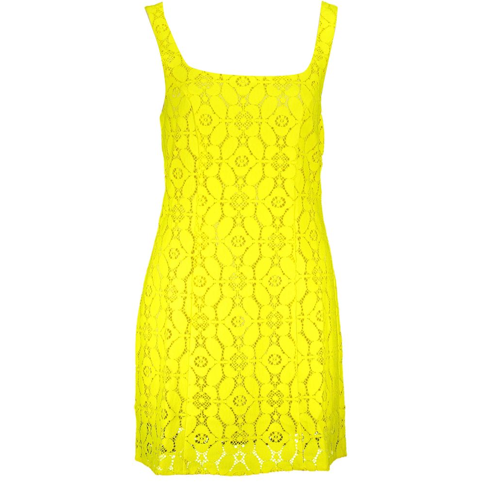 Desigual Yellow Polyester Women Dress | Regal Royce
