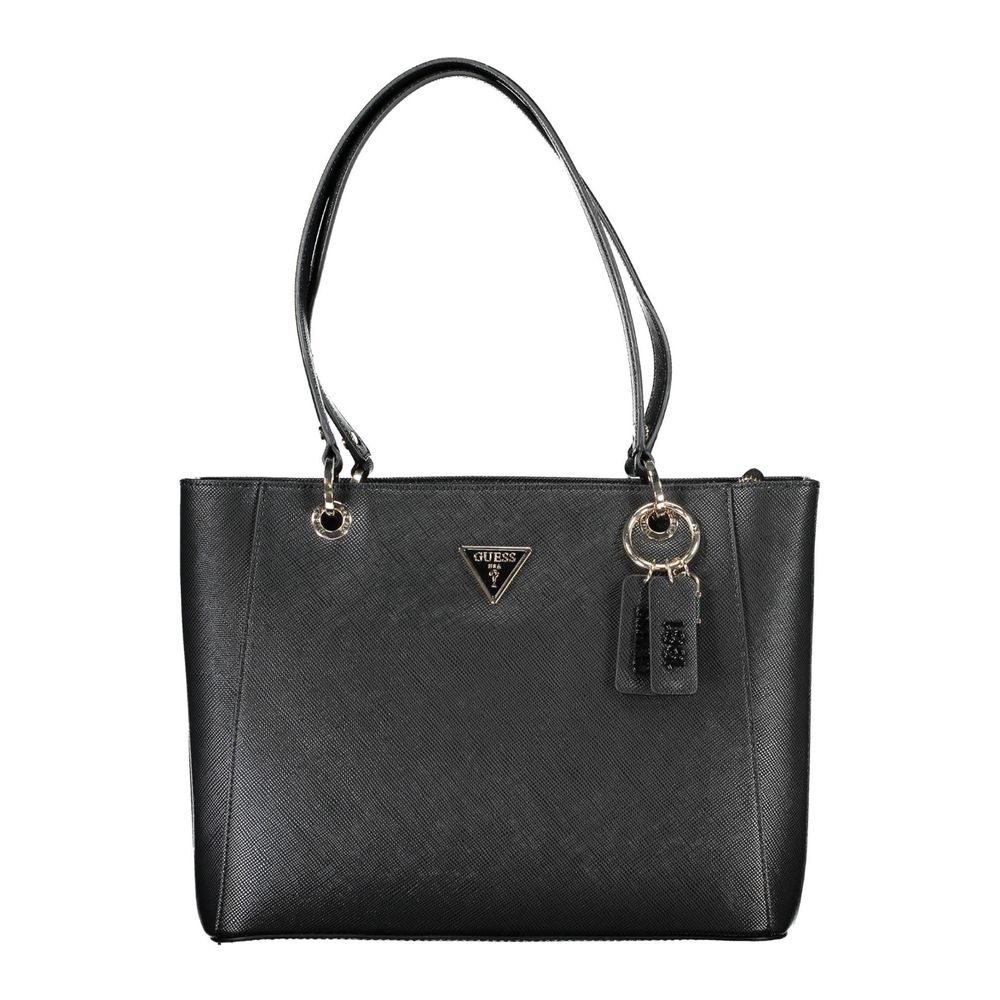 Guess Jeans Black Polyurethane Women Handbag | Regal Royce
