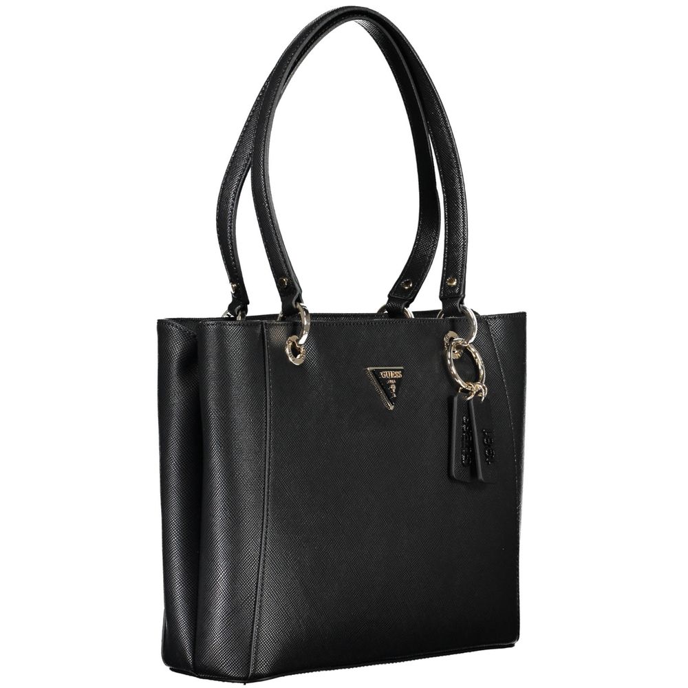 Guess Jeans Black Polyurethane Women Handbag | Regal Royce