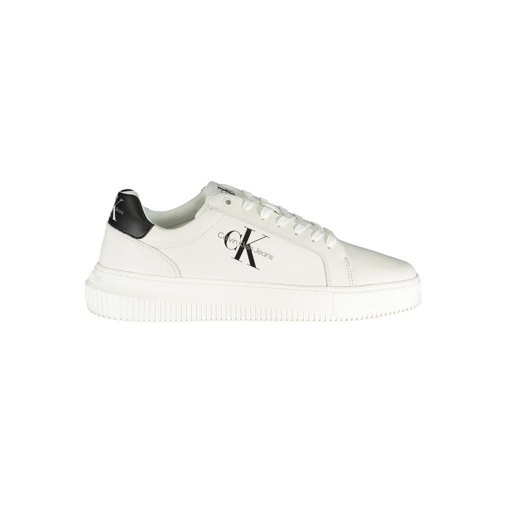 Calvin Klein Sophisticated White Lace-Up Sneakers | Regal Royce