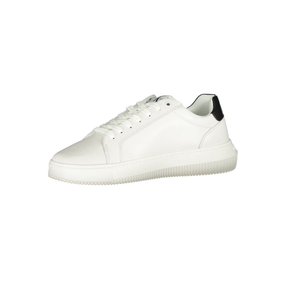 Calvin Klein Sophisticated White Lace-Up Sneakers | Regal Royce