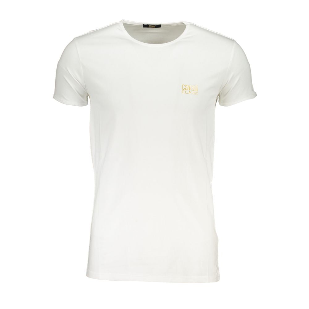 Cavalli Class White Cotton T-Shirt | Regal Royce