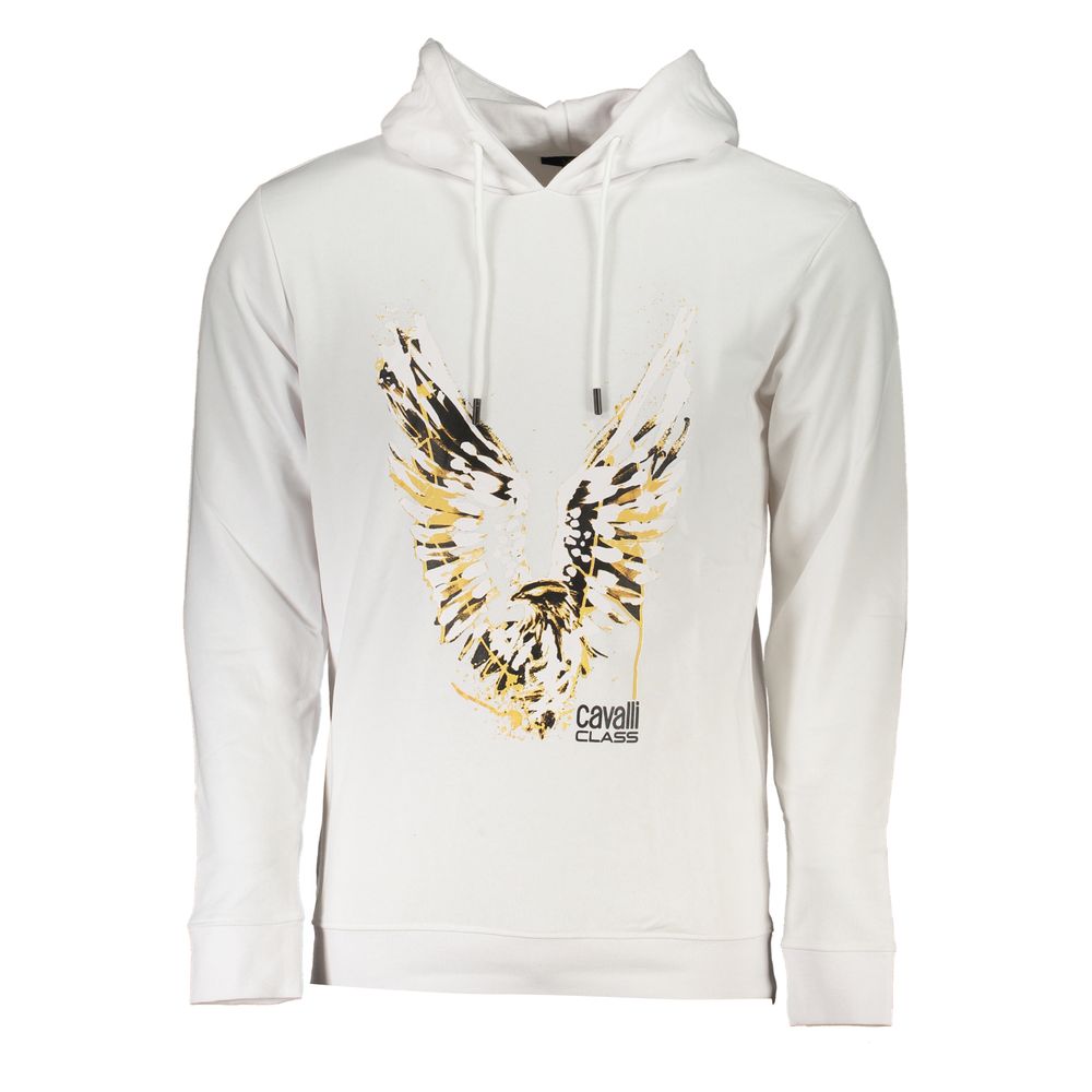 Cavalli Class White Cotton Men Sweater | Regal Royce