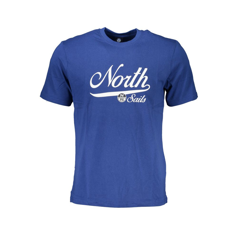 North Sails Blue Cotton Men T-Shirt | Regal Royce