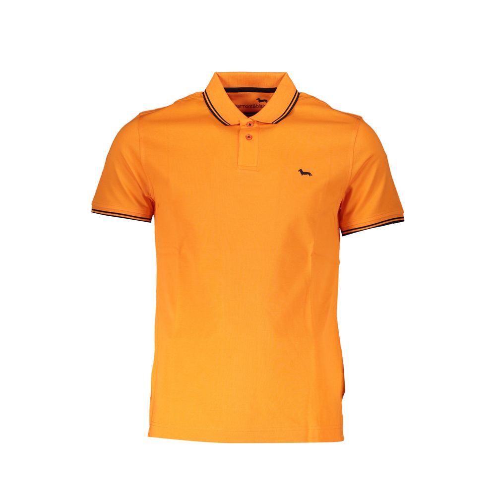 Harmont & Blaine Orange Cotton Polo Shirt | Regal Royce
