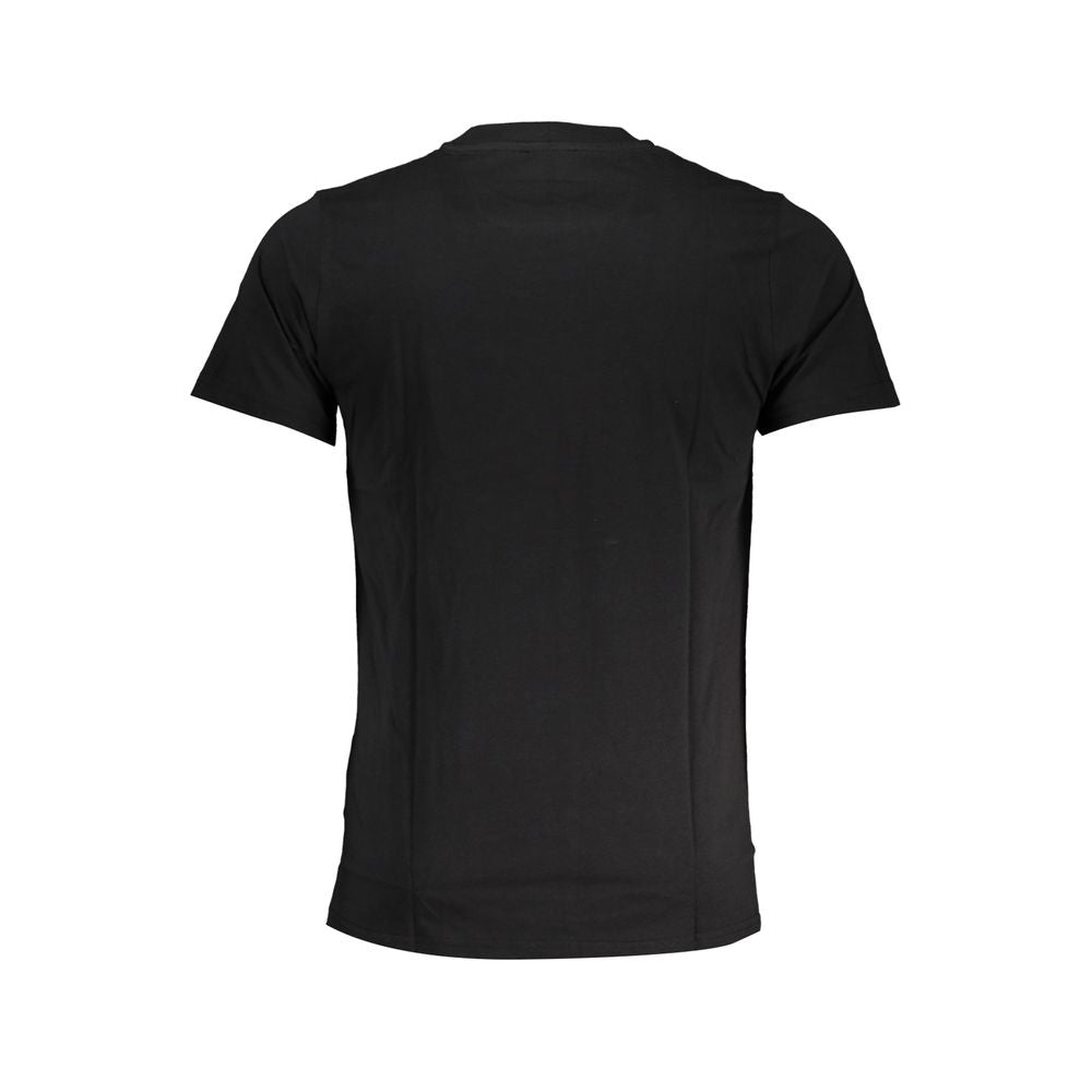 Cavalli Class Black Cotton Men T-Shirt | Regal Royce