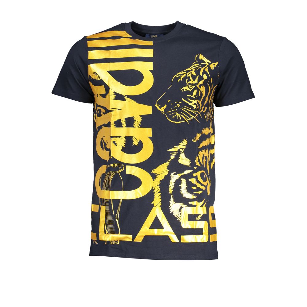 Cavalli Class Blu Cotton Men's T-Shirt | Regal Royce