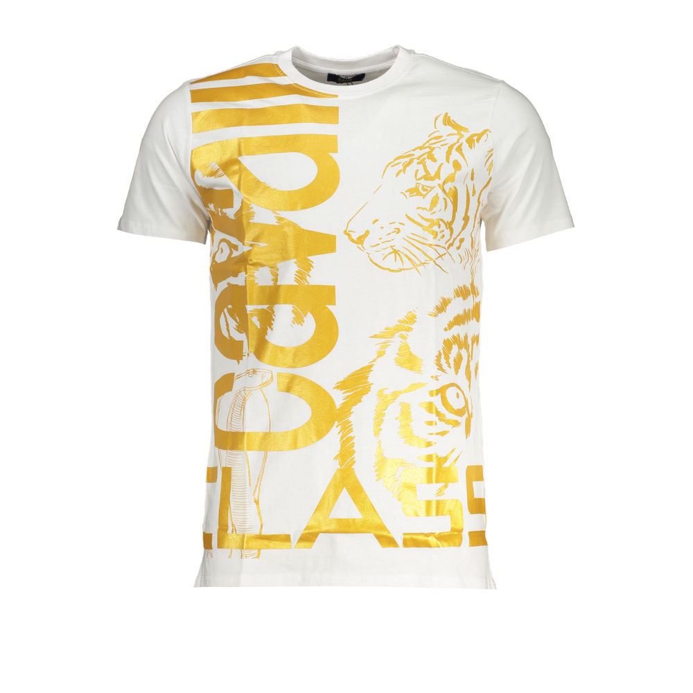 Cavalli Class White Cotton Men's T-Shirt | Regal Royce