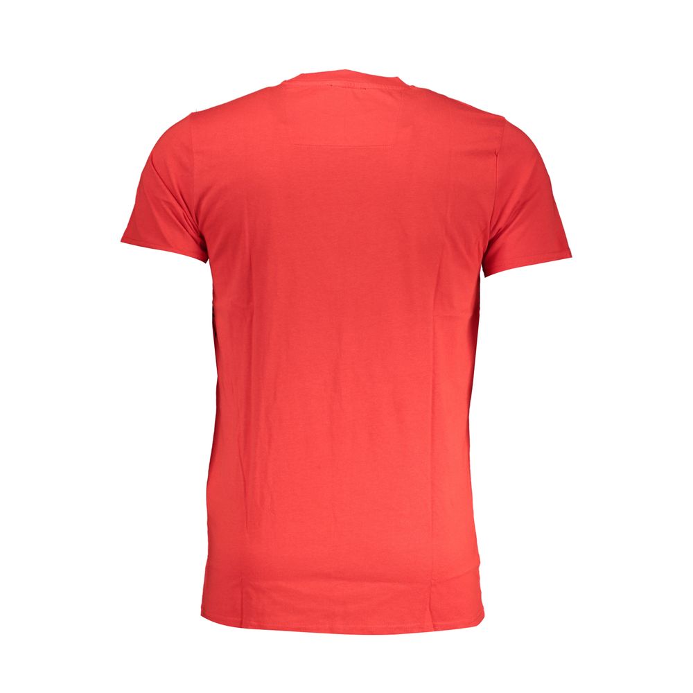 Cavalli Class Red Cotton Men T-Shirt | Regal Royce