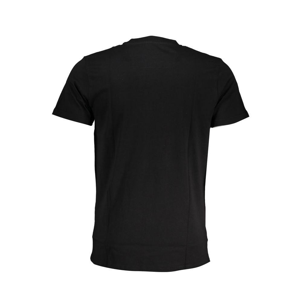 Cavalli Class Nero Cotton Men T-Shirt | Regal Royce