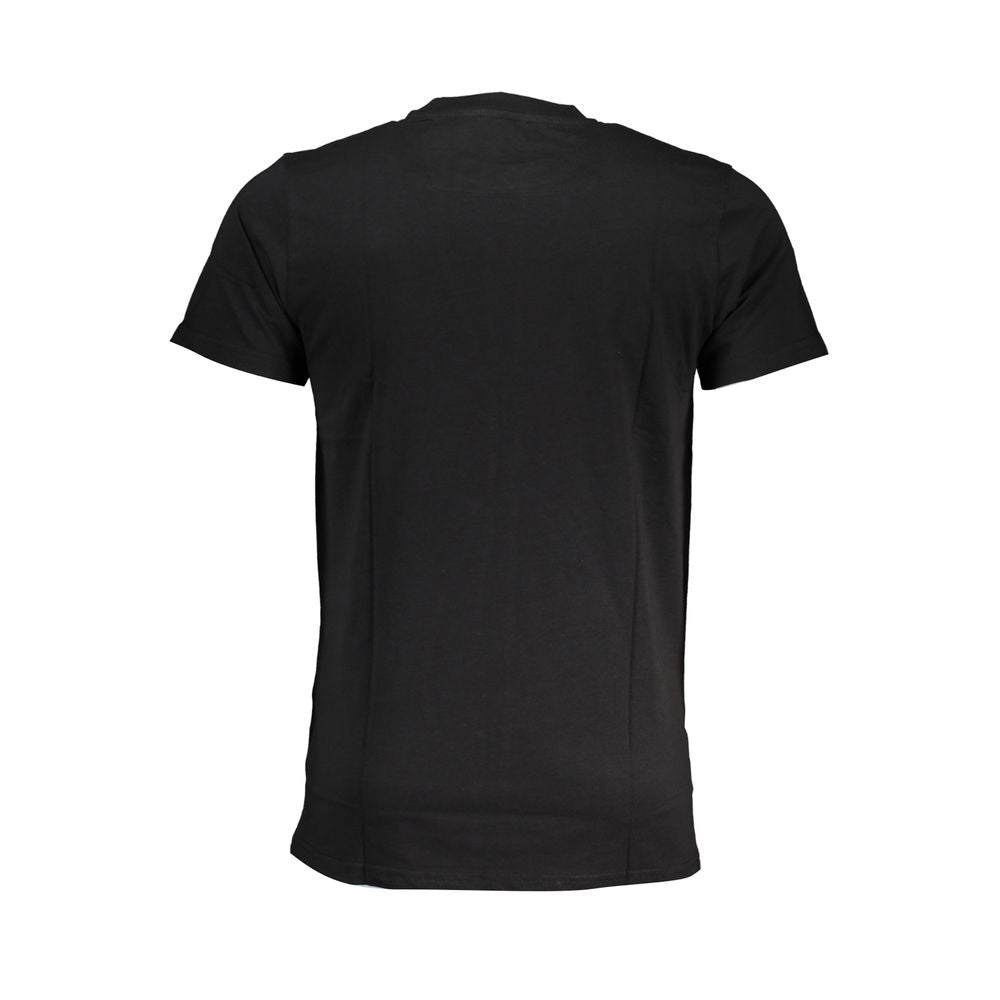 Cavalli Class Black Cotton Men T-Shirt | Regal Royce