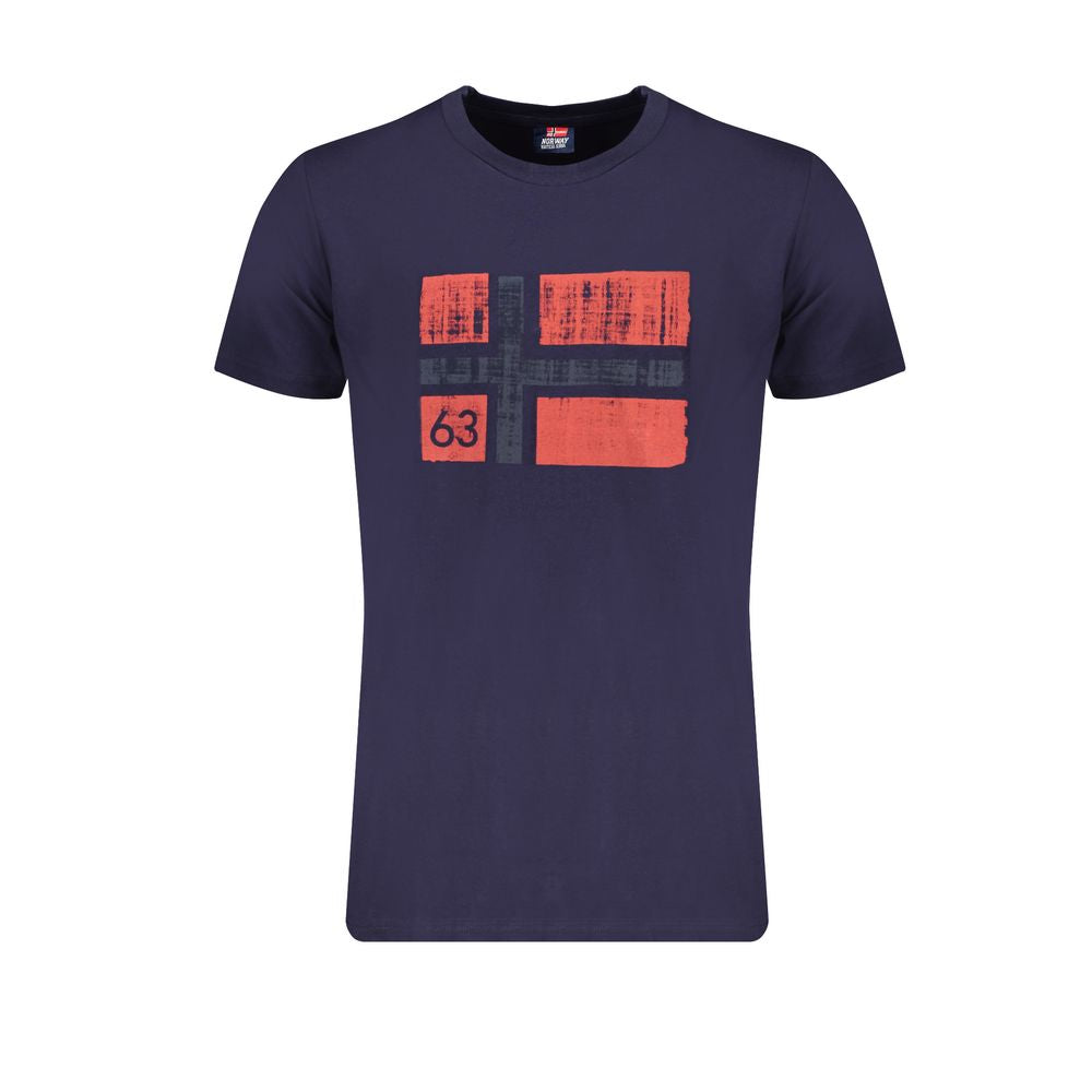 Norway 1963 Blue Cotton Men's T-Shirt | Regal Royce