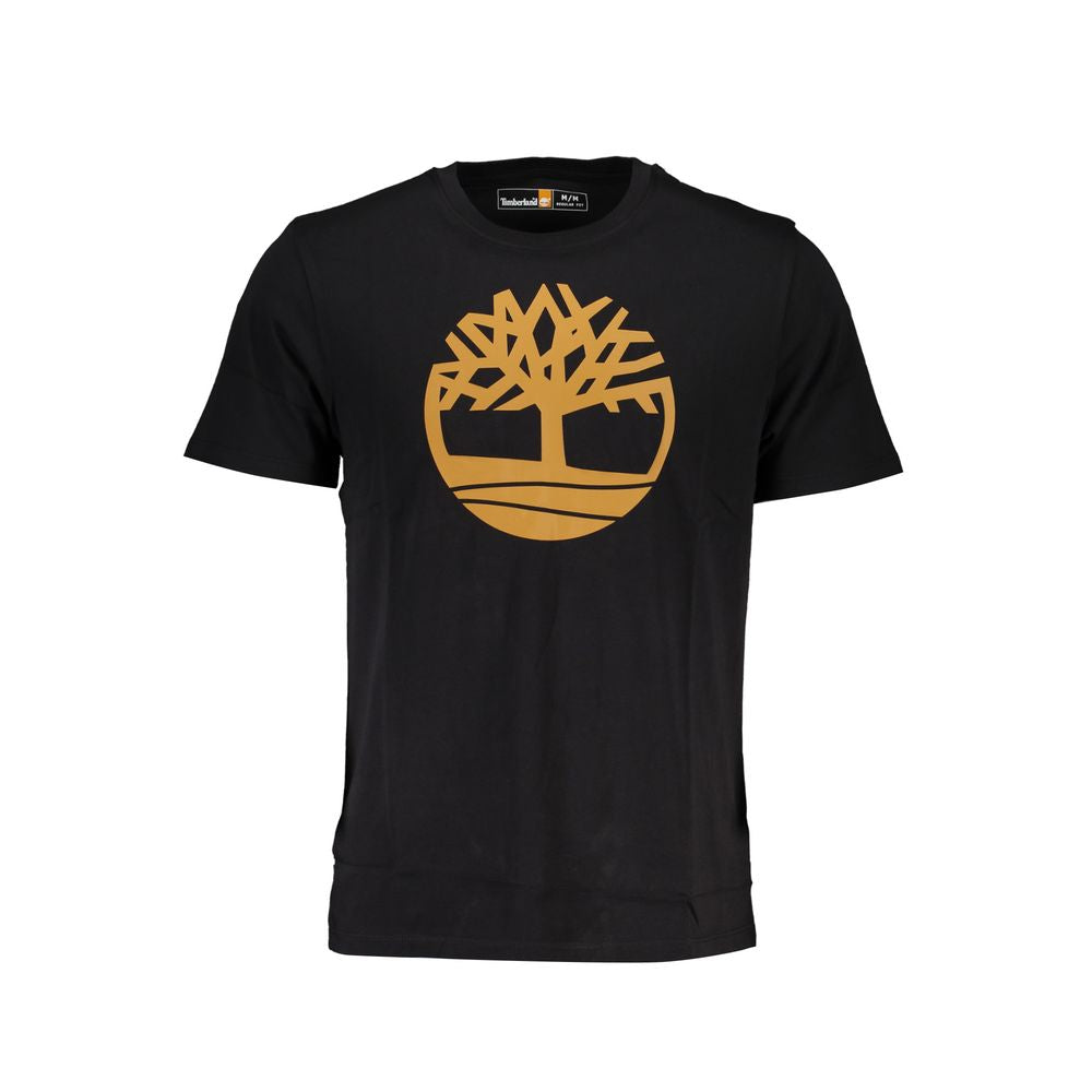 Timberland Black Organic Cotton Men T-Shirt | Regal Royce