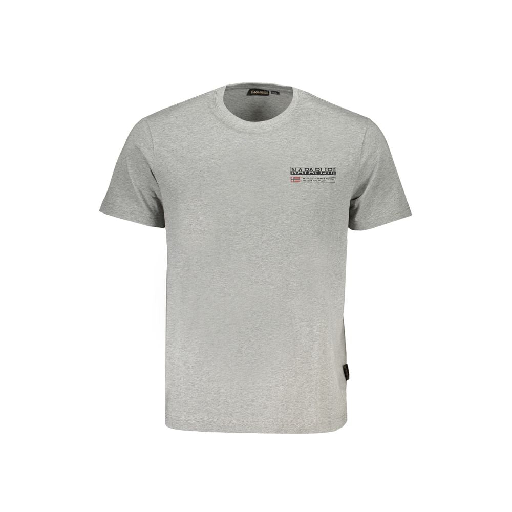 Napapijri Gray Organic Cotton Men's T-Shirt | Regal Royce