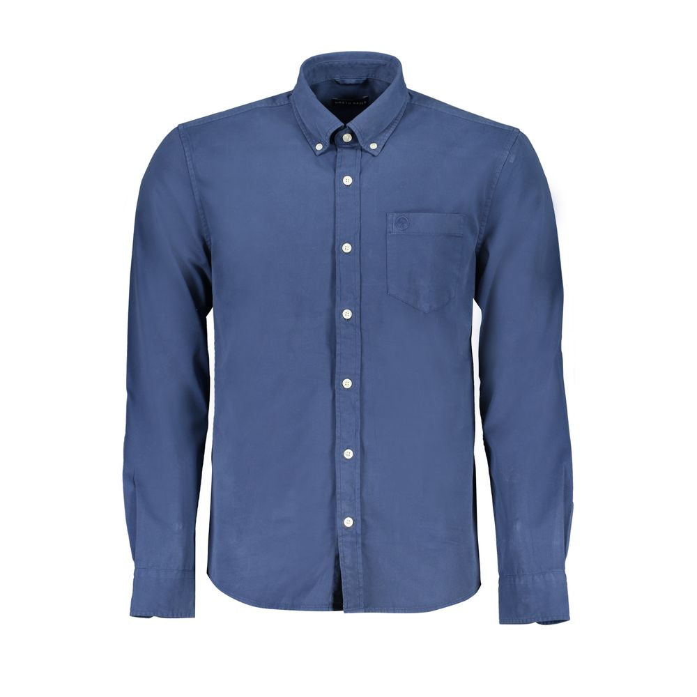 North Sails Blue Organic Cotton Men Shirt | Regal Royce