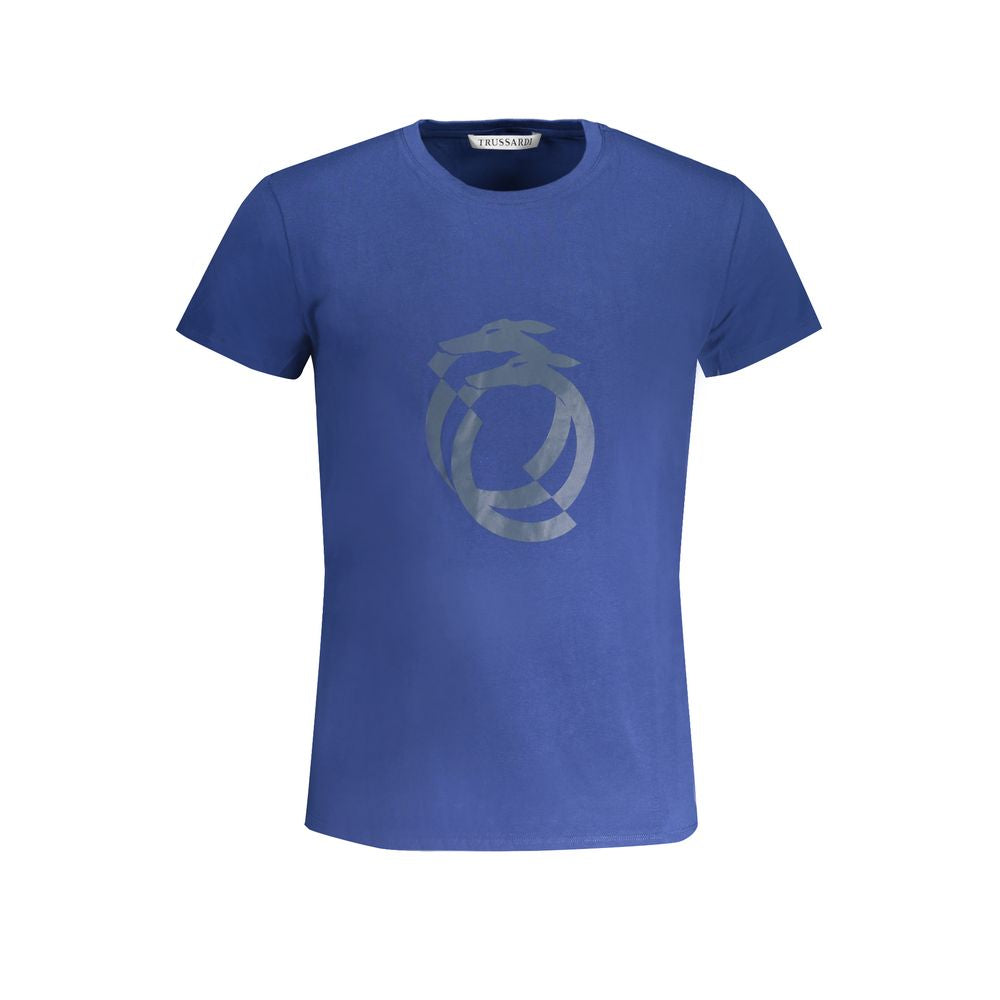 Trussardi Blue Cotton Men's T-Shirt | Regal Royce