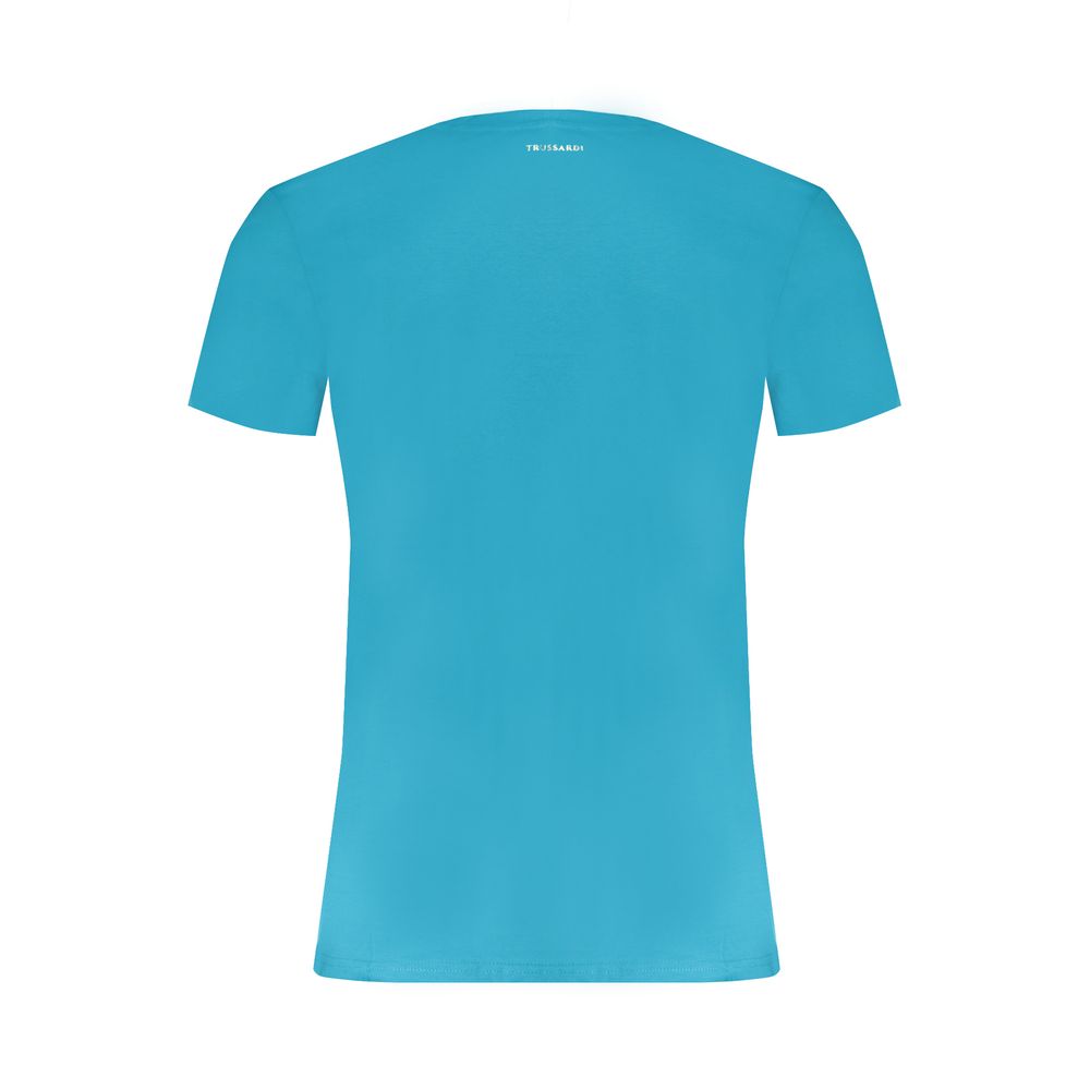 Trussardi Azzurro Cotton Men T-Shirt | Regal Royce
