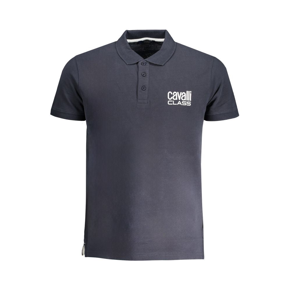 Cavalli Class Blu Cotton Men Polo | Regal Royce