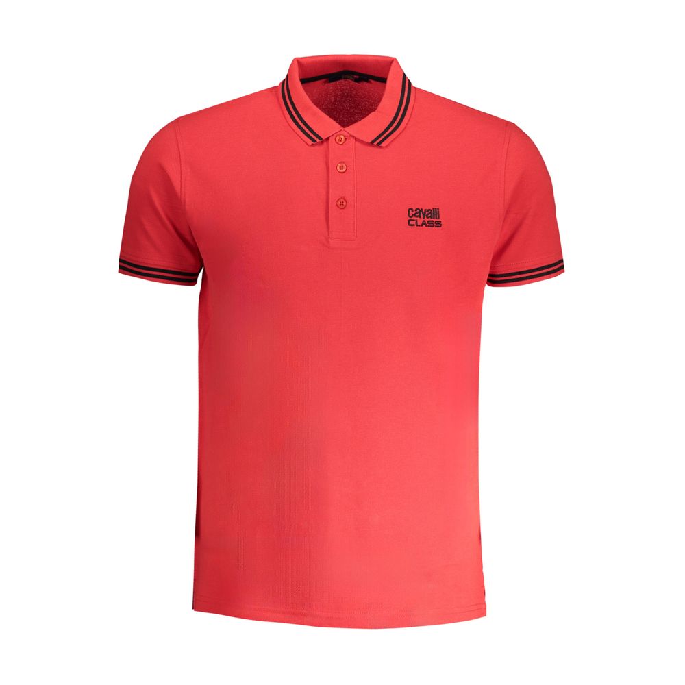Cavalli Class Red Cotton Mens Polo Shirt | Regal Royce