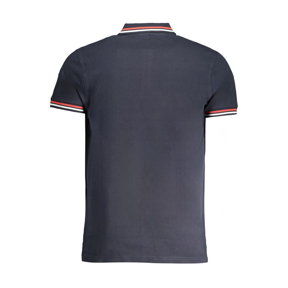 Cavalli Class Navy Cotton Men Polo Shirt | Regal Royce
