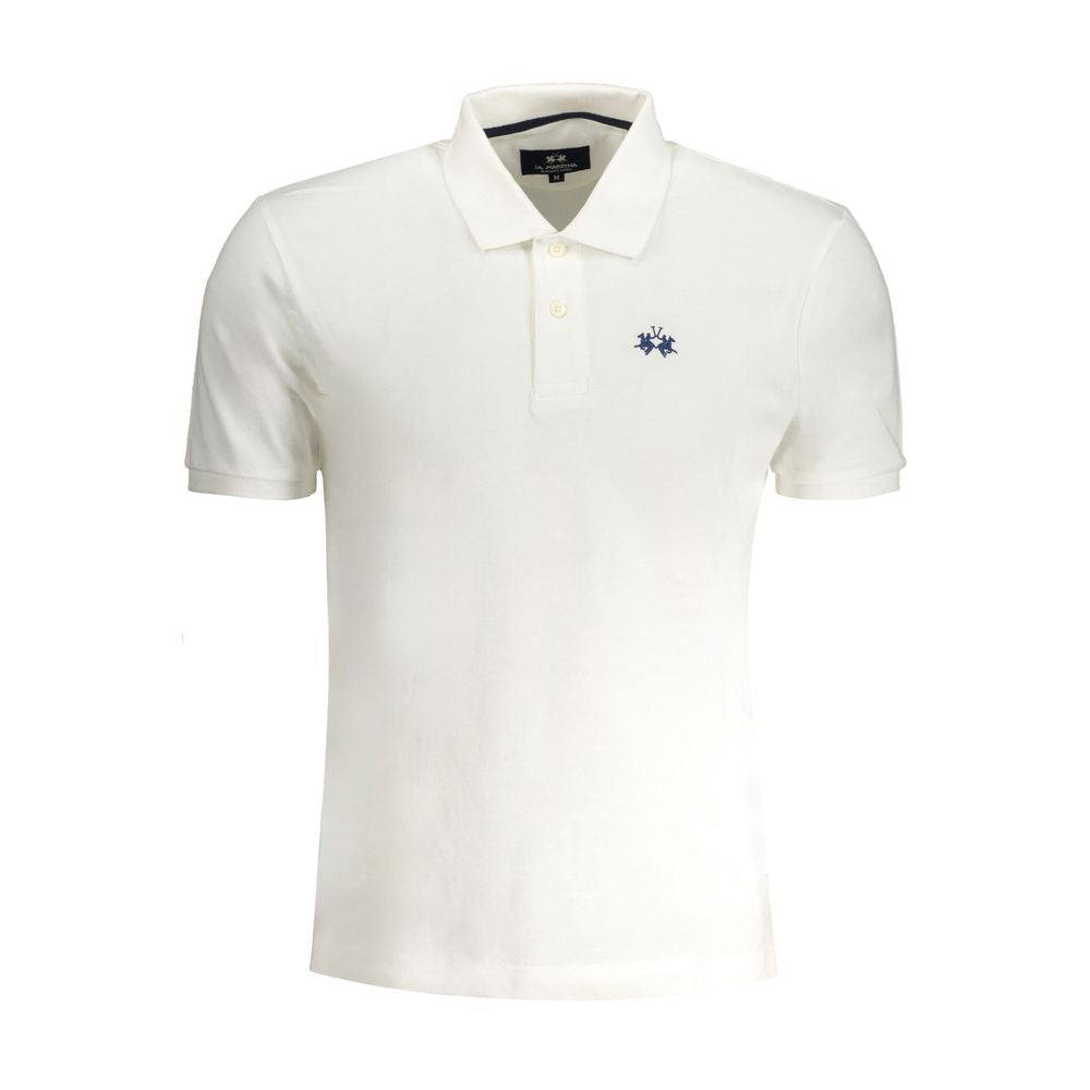 La Martina White Cotton Men Polo Shirt | Regal Royce