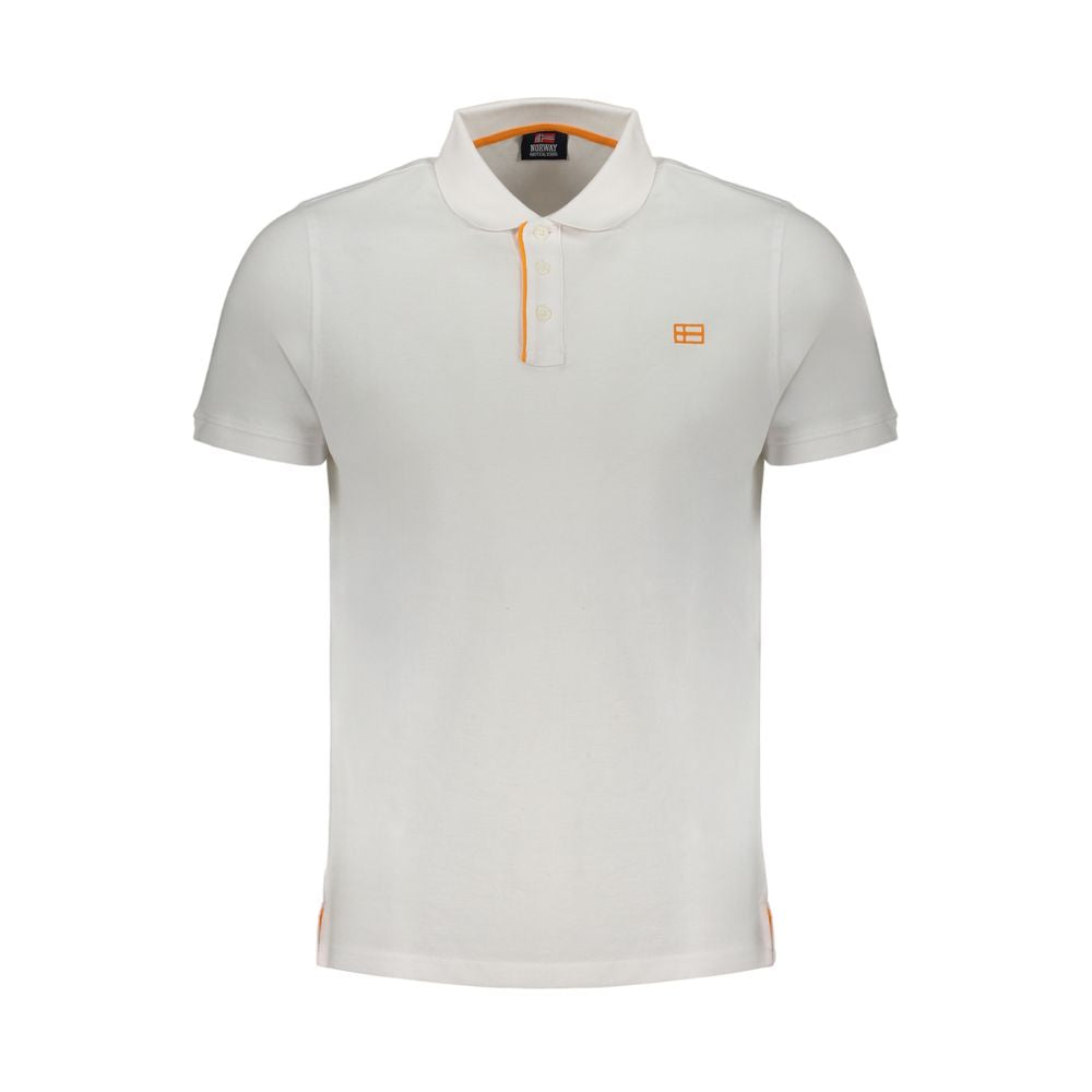 Norway 1963 White Cotton Men Polo Shirt | Regal Royce