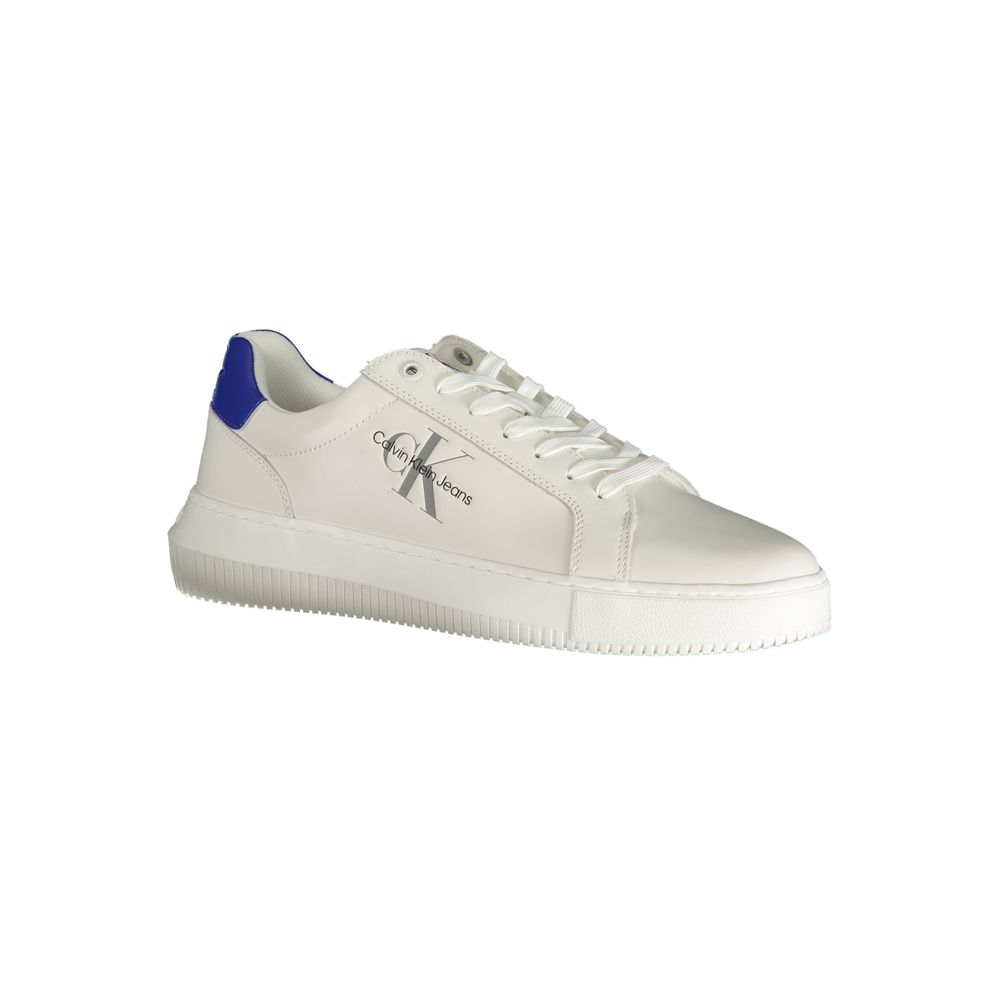 Calvin Klein White Leather Men Sneaker | Regal Royce